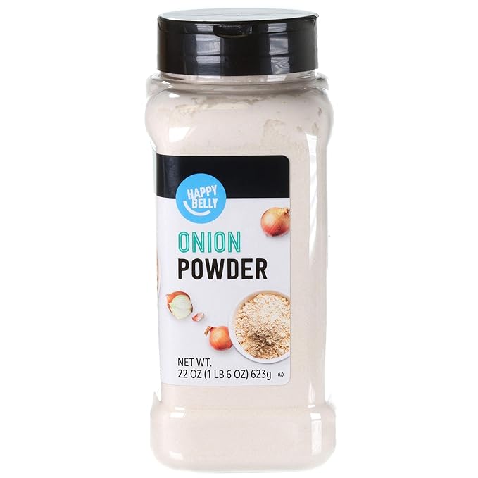 Happy Belly Onion Powder 1.38 lb (22 oz) - Kosher Certified, Rich Savory Flavor, Perfect for Elevating Soups, Stews, and Sauces, Ideal for Recipes with Dried or Fresh Onions, Summer Savory Variety